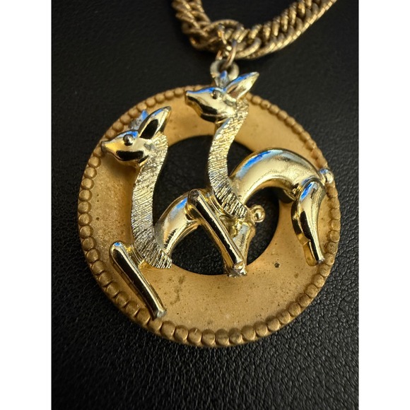 Unbranded Jewelry - Vintage Charm Bracelet Deer Gazelle Gold Tone